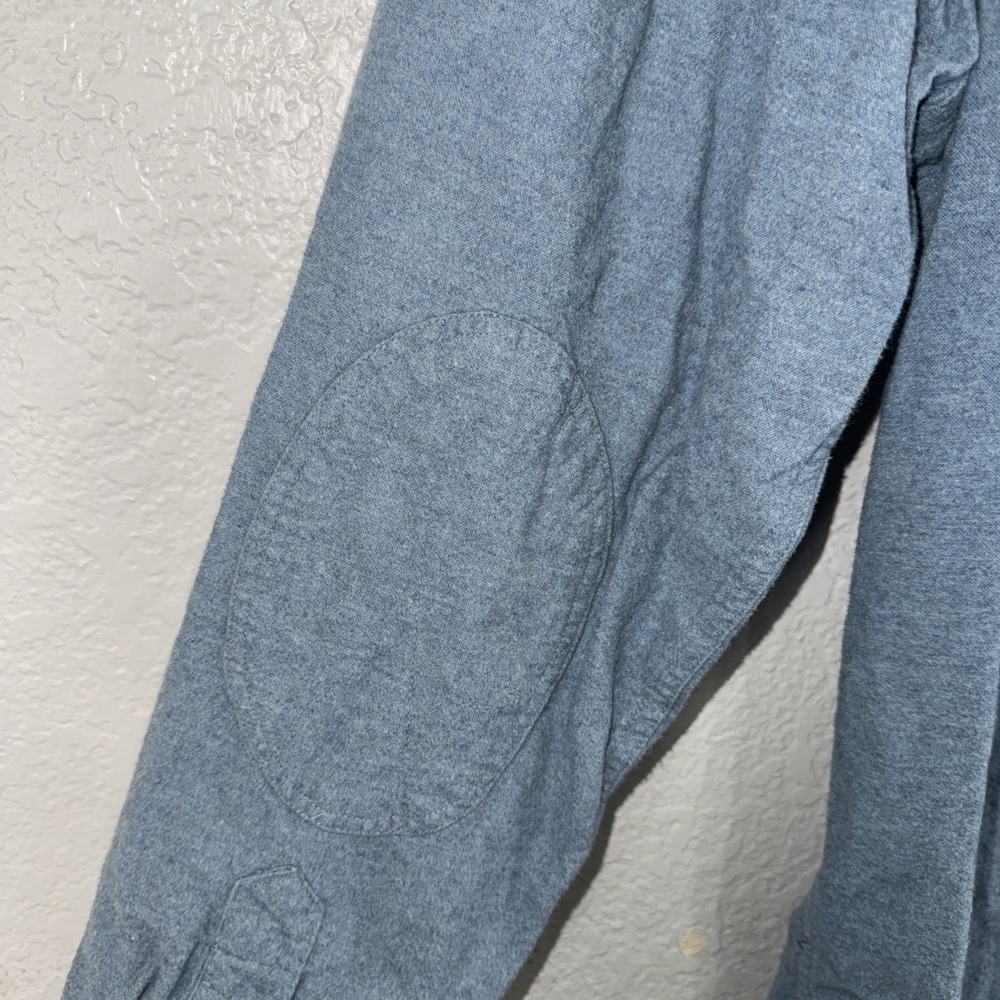 J. Crew Heavyweight workshirt Shirt Blue XXL Chamois Cloth Mens Button Up AF849 - Picture 3 of 9